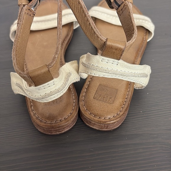 Frye Leather Sandal Two Tone Adjustable Ankle Strap Buckle Size 7.5 - Picture 5 of 10